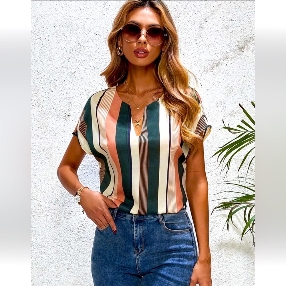 BOGO SHEIN striped blouse, Medium Like New